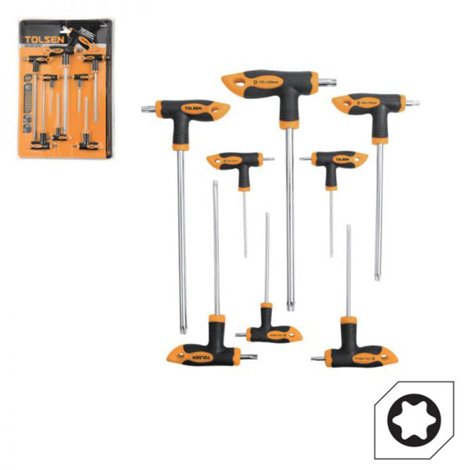 8支裝 T10~T15 T柄星匙套裝  TOLSEN 東森牌