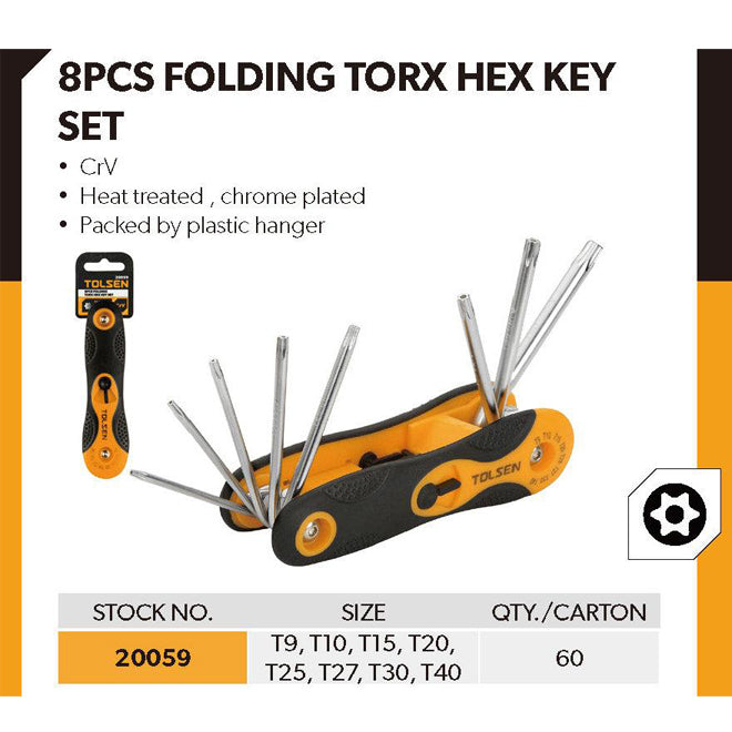 8枝裝 輕便 摺型 星匙套裝 TOLSEN 東森牌