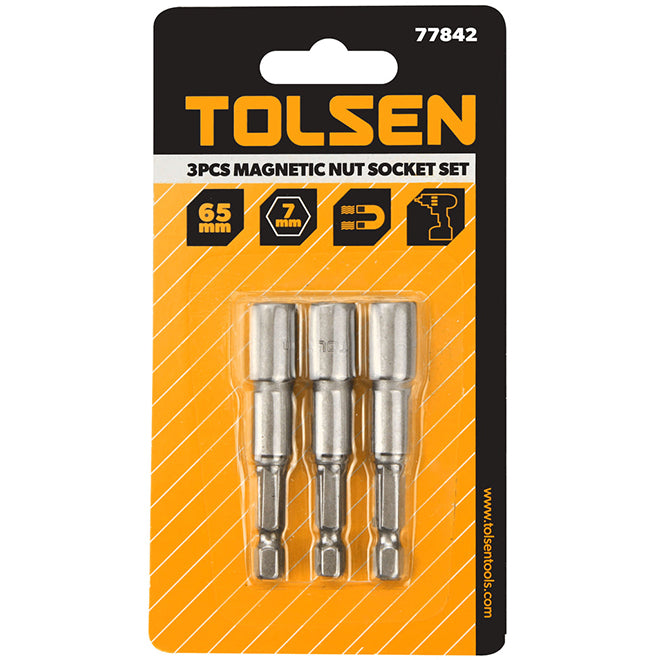 3支裝 6～14mm 六角磁卜批咀 TOLSEN 東森牌