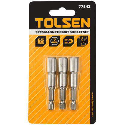 3支裝 6～14mm 六角磁卜批咀 TOLSEN 東森牌