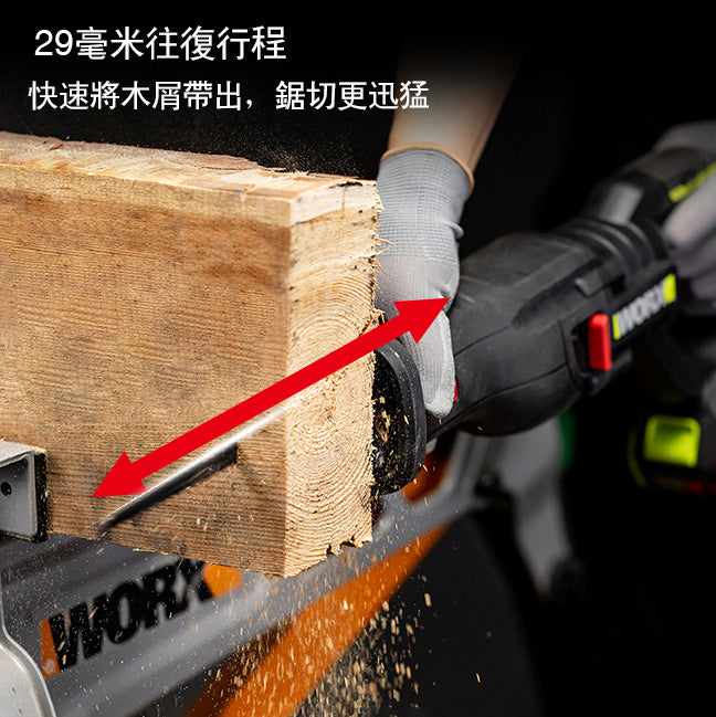 老虎鋸 20V 充電式 鋰電 無刷高轉速電機 WORX 威克士 WU501